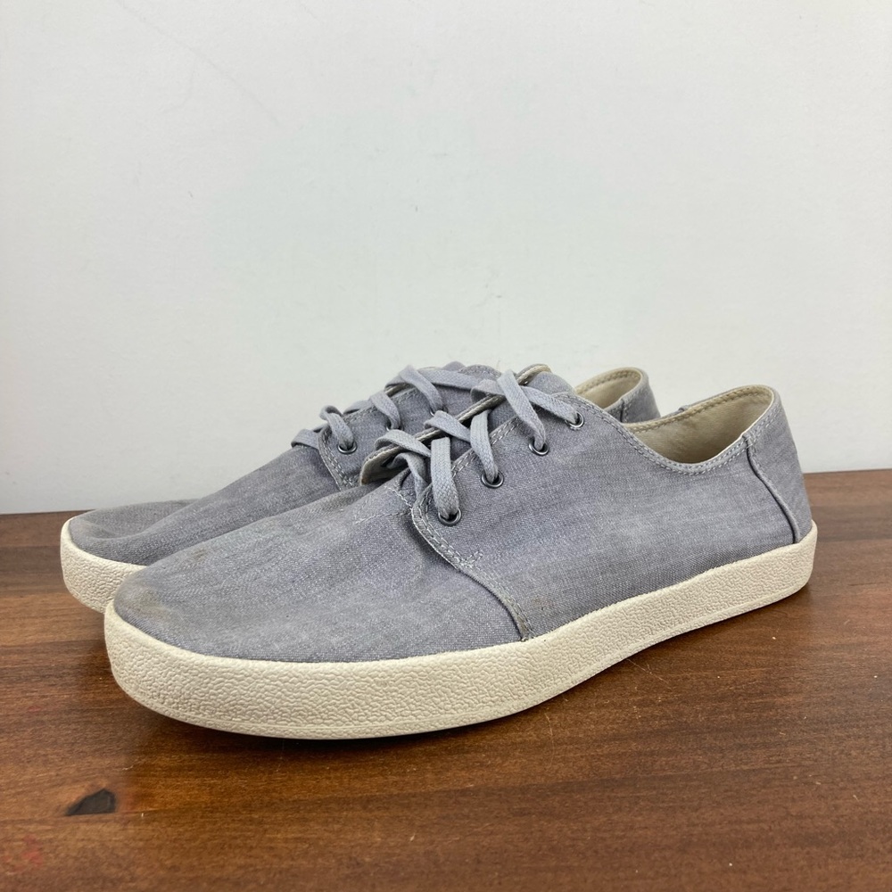 TOMS Lace Up Grey Fabric Sneakers Casual Shoes 10011772 Men’s Size 9 EU 42.